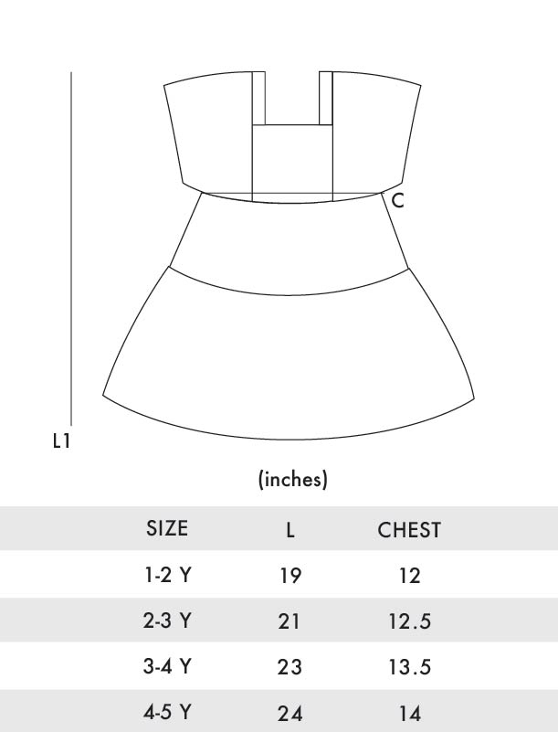 Chikki Puff Flutter Sleeves Girl Dress lagom kids