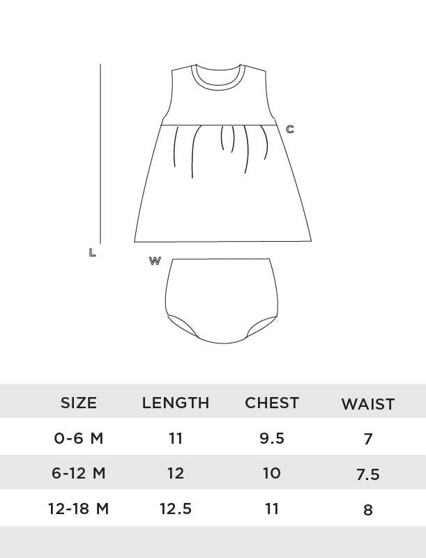 Happi Sleeveless Baby Dress Set