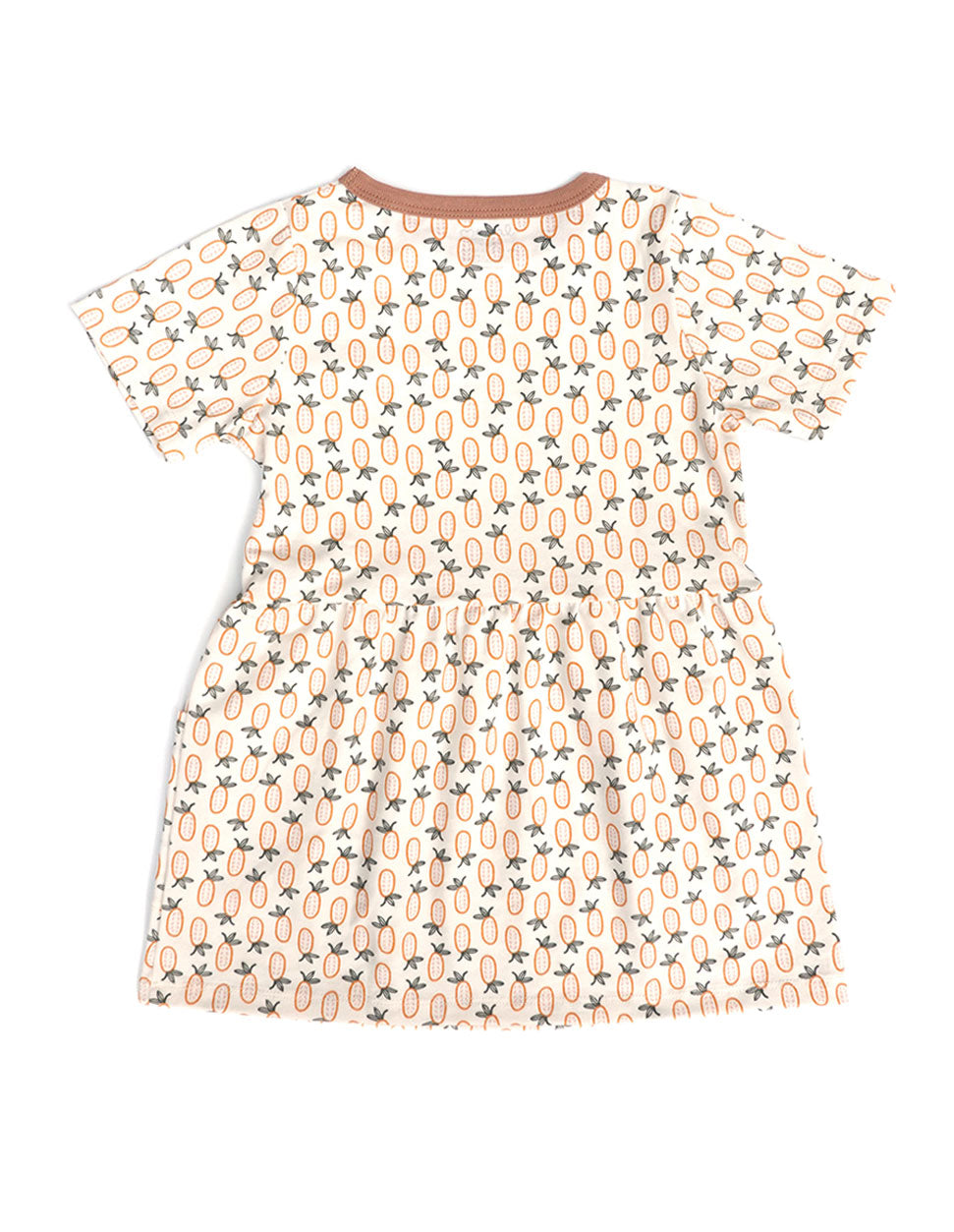 Pineapple Mid Gathered Girl Dress