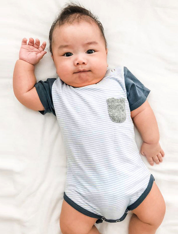 Super Soft Pastel Short Sleeves Baby Onesie