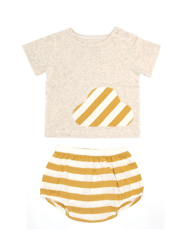 Cloud II Short Sleeves Top and Bottom Set