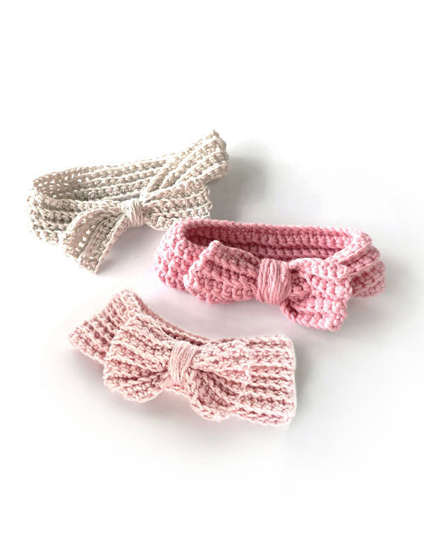 MINI New Born Crochet LIGHT PINK Headband - Limited Collection