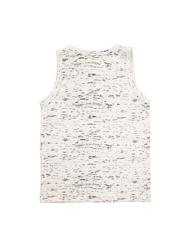 Forest Beige Speckles Sleeveless Unisex Top