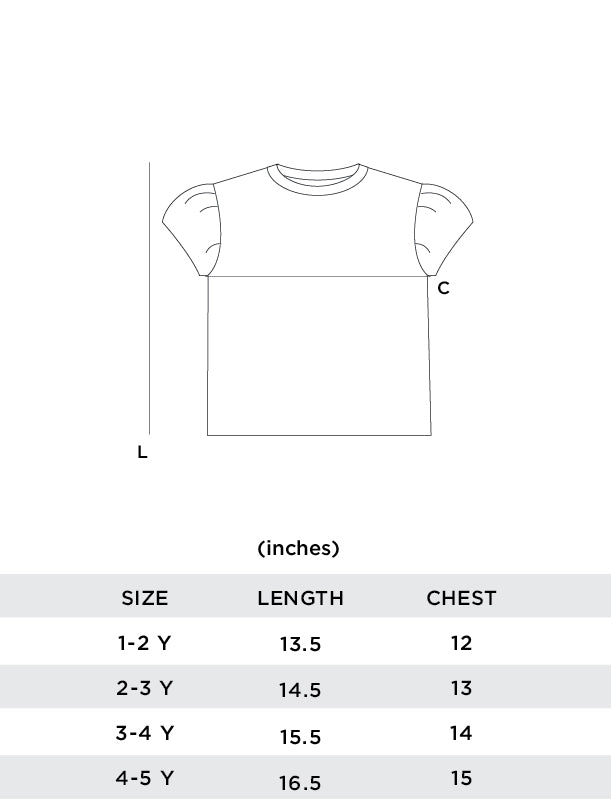 Happi Puff Sleeves Girl Top