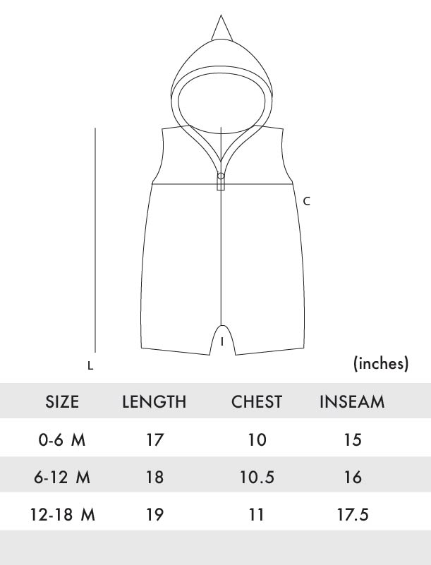 Dino Baby Sleeveless Hoodie Romper