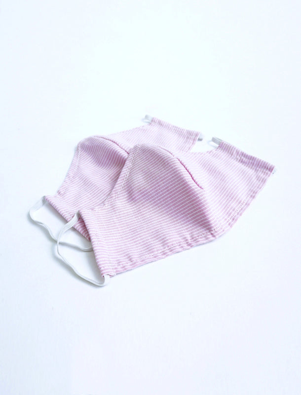 Pink Stripe Fabric Mask - Kid