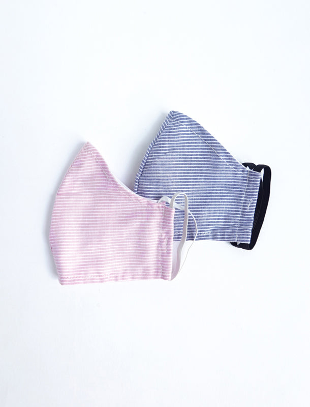 Pink Stripe Fabric Mask - Kid