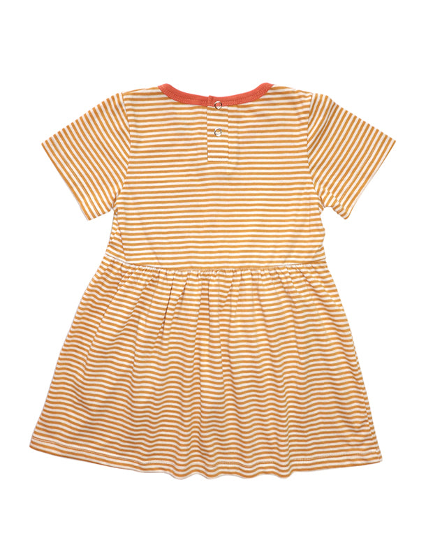 Marigold Short Sleeves Mid-Gathered Girl Dress