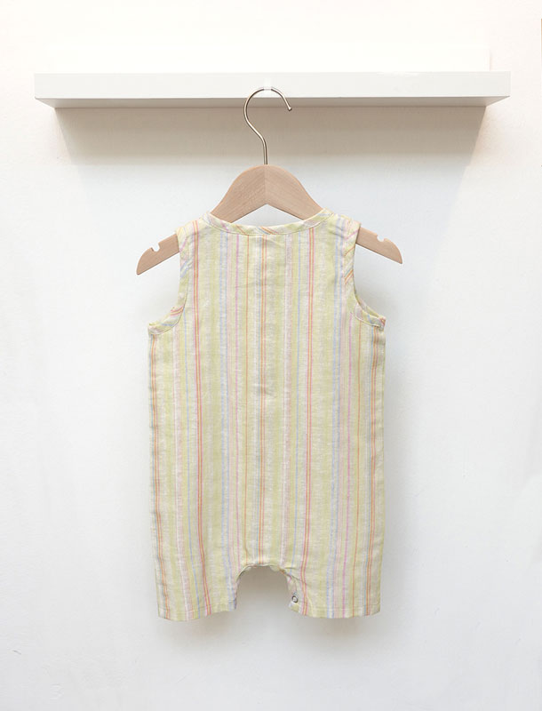 Natur Cotton Linen Sleeveless Baby Overall