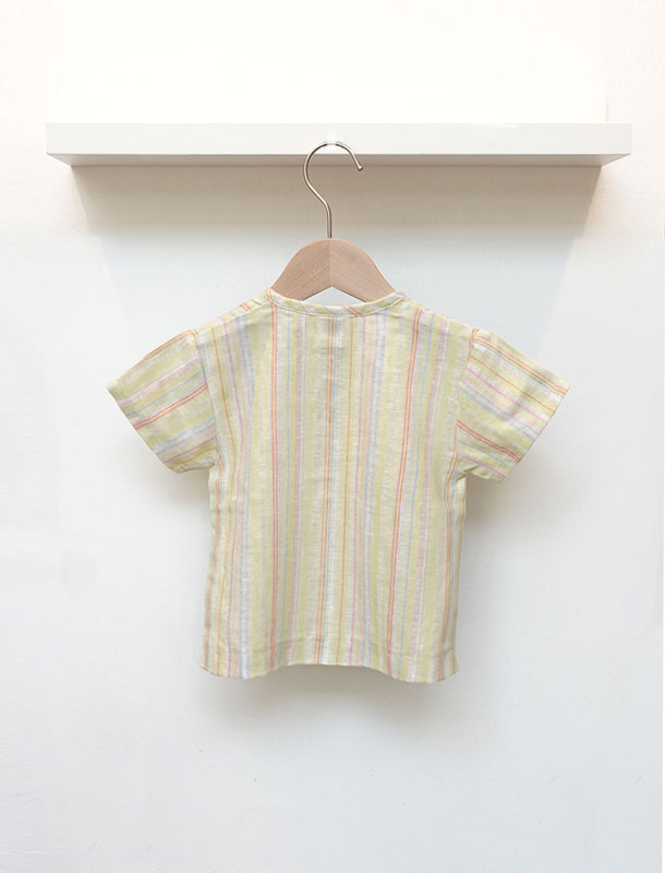 Natur Cotton Linen Short Sleeves Boy Shirt