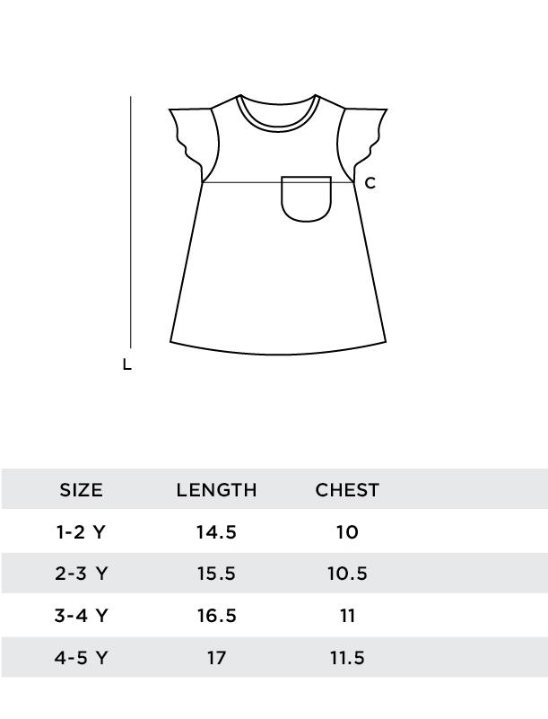 Dotti A-line Frill Sleeves Girl Top