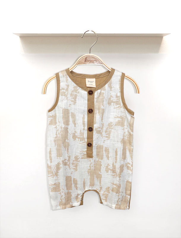 Terra Irish Linen Sleeveless Baby Overall