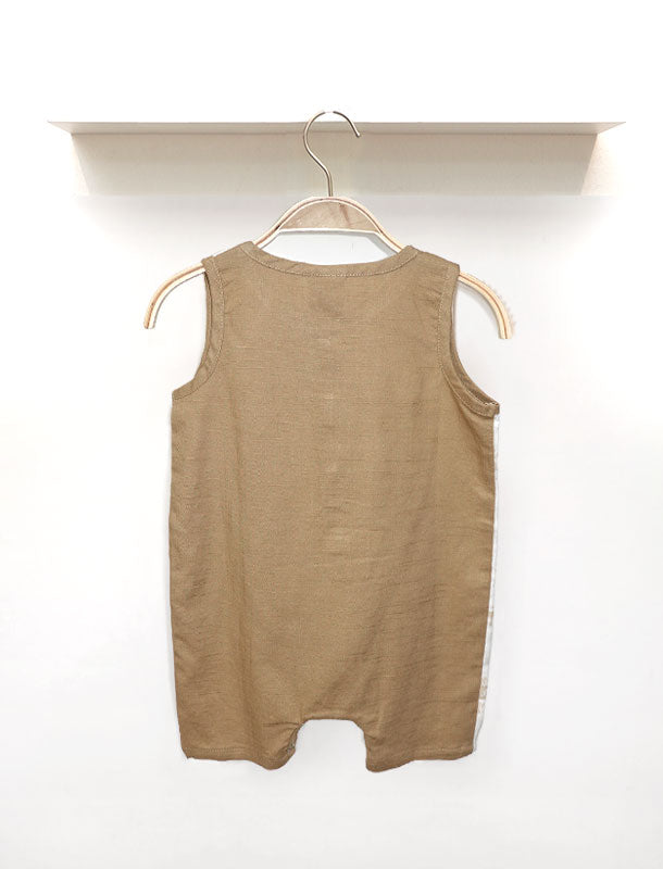Terra Irish Linen Sleeveless Baby Overall