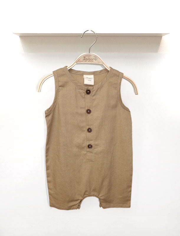 Terra Irish Linen Sleeveless Baby Overall