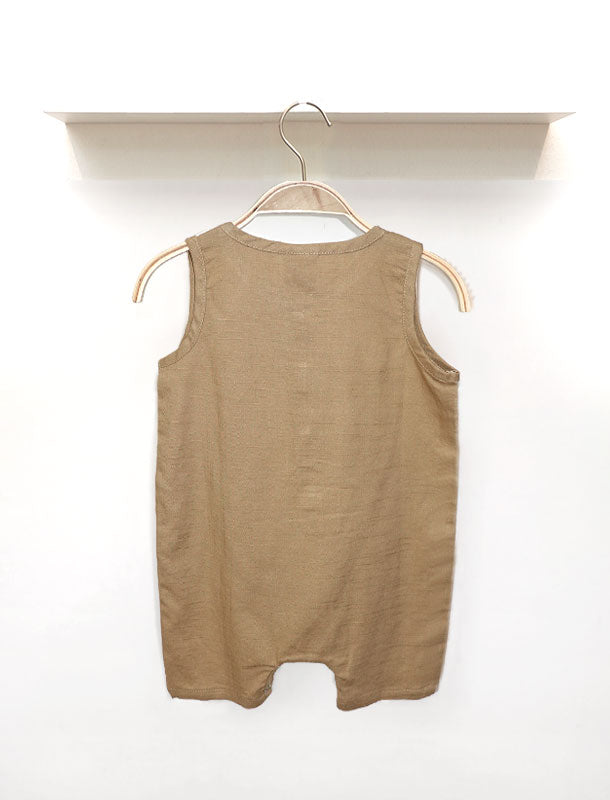 Terra Irish Linen Sleeveless Baby Overall