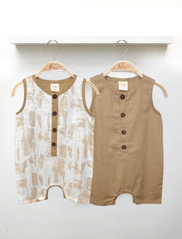 Terra Irish Linen Sleeveless Baby Overall