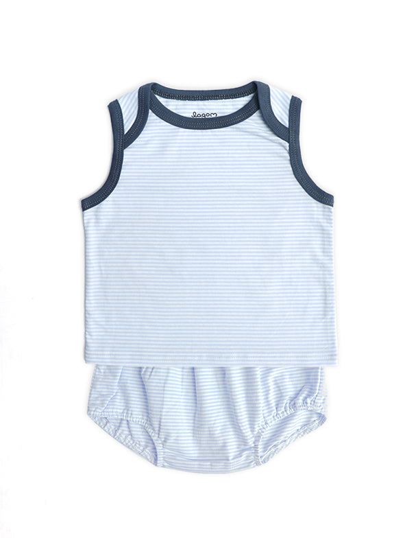 Super Soft Pastel Sleeveless Top & Bottom Baby Set