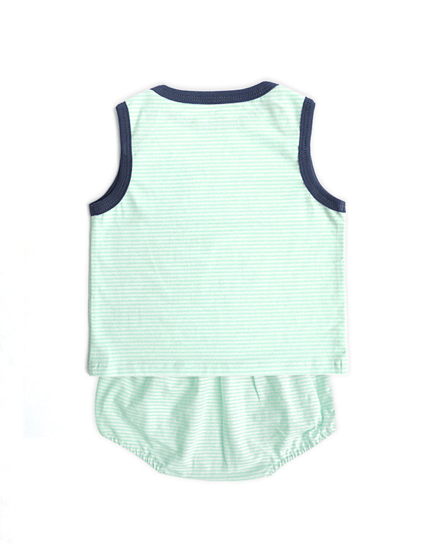 Super Soft Pastel Sleeveless Top & Bottom Baby Set