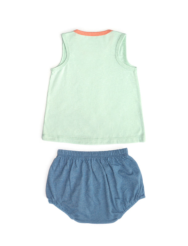 Happi Sleeveless Baby Top and Bottom Set