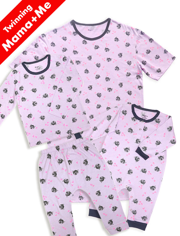 Mama+Me Cat Pajamas Twinning Set D