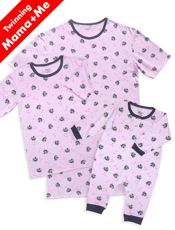 Mama+Me Cat Pajamas Twinning Set E