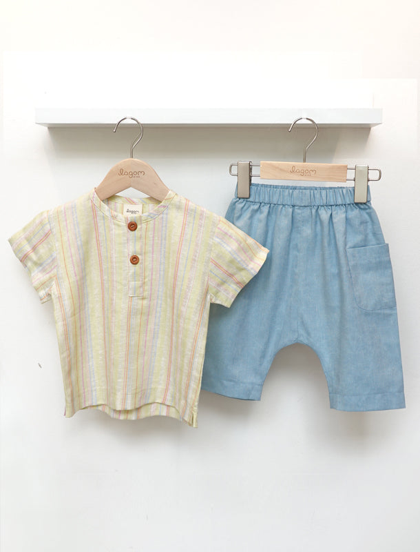 Natur Cotton Denim Harem Boy Pants