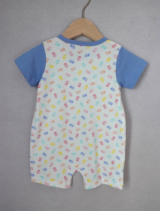 Cheerful Pineapple Short Sleeves Baby Romper