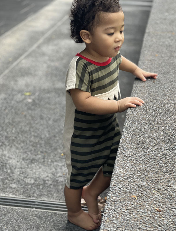 ROAR Cap Sleeves Straight Cut Baby Romper