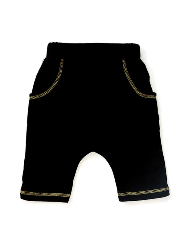 Svart Gul Harem Shorts