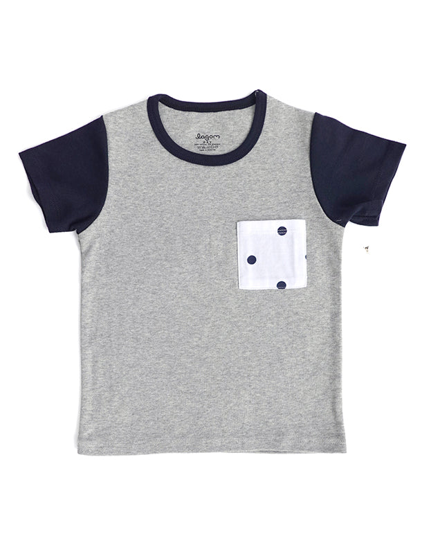 Dotti Grey Short Sleeves Boy Tee